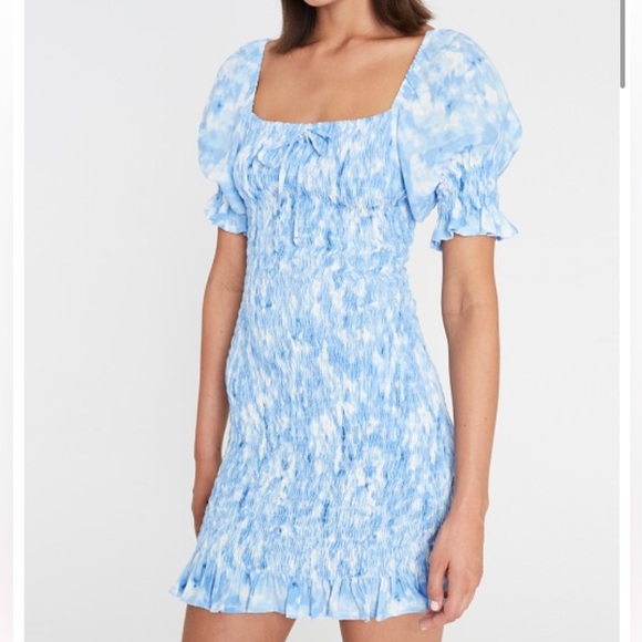 Faithfull the Brand Dresses & Skirts - Faithfull the Brand Magnolia Mini Dress Roos Tie Dye Blue